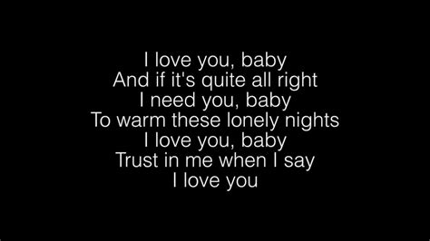 i love you baby lyrics|i love you baby original.